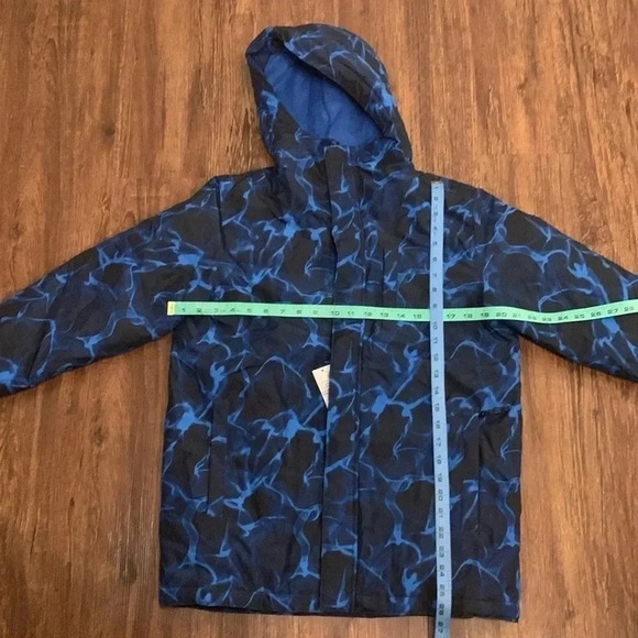 The Children’s Place Boys Insulated Jacket Attached Hood XL Blue Camo - Picture 6 of 9